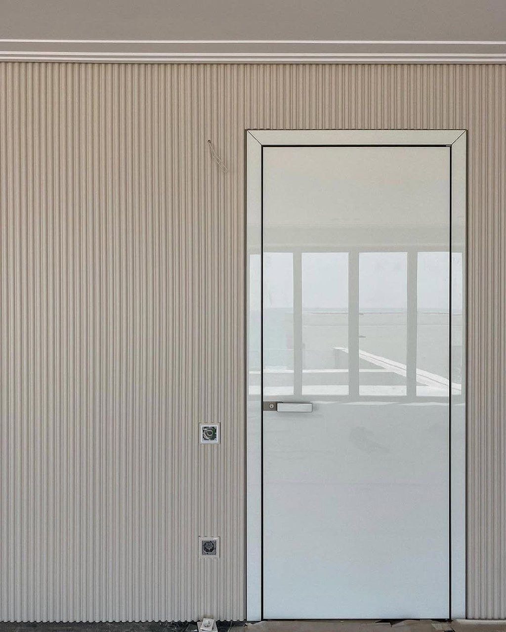 Painted fluted Woodium feature wall