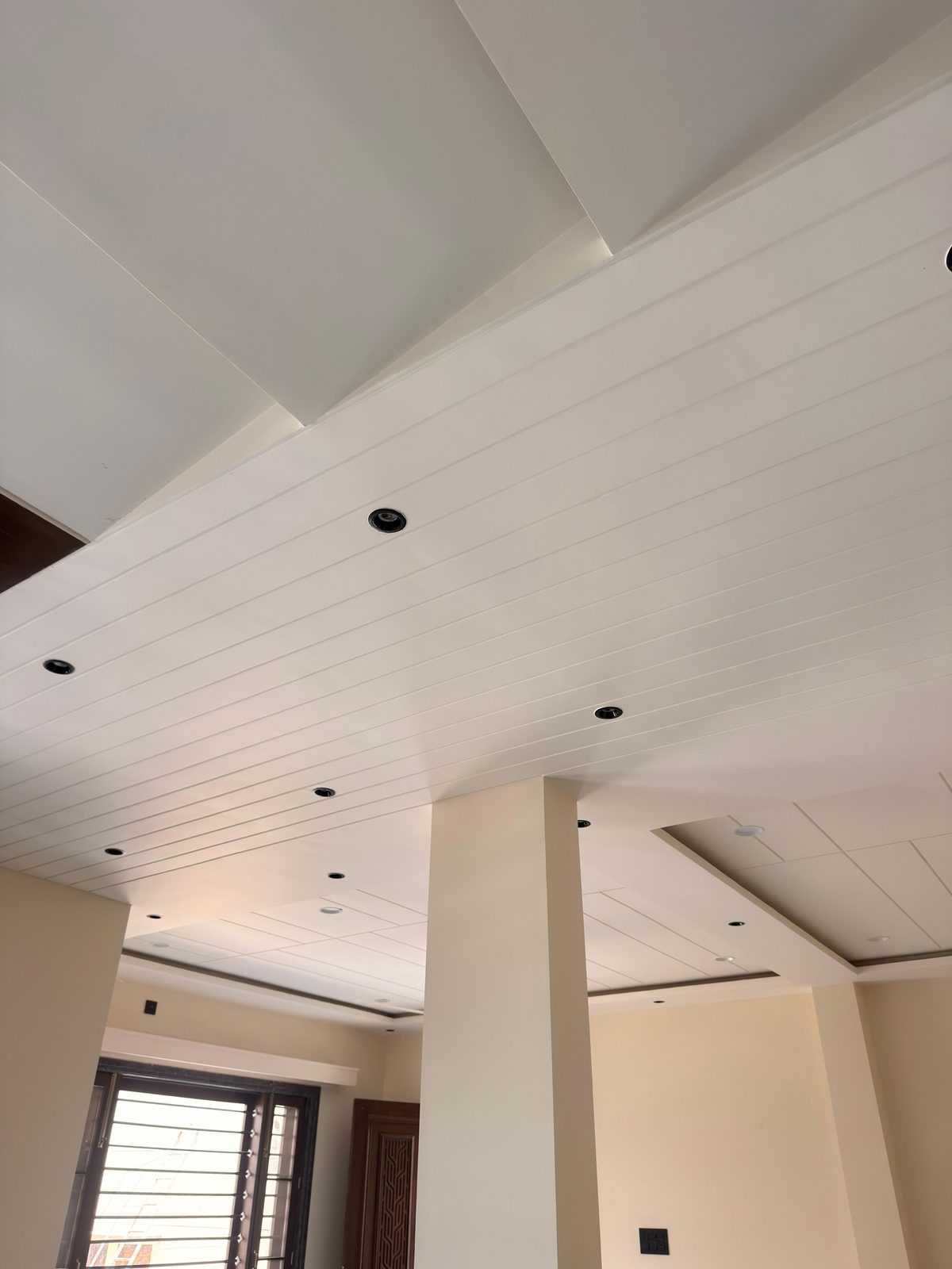 Painted Woodium interior wall