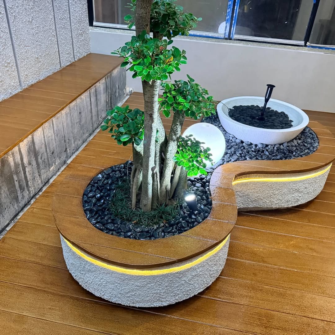 Woodium deck on a terrace